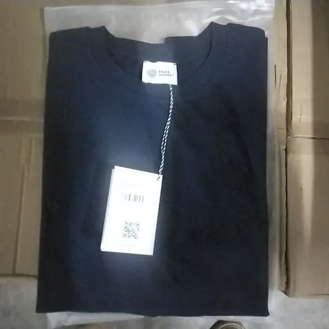 BOX OF MIXED ASSORTMENT OF BRAND NEW BRASS MONKEY CLOTHING ITEMS INCLUDING - TSHIRTS - SIZE L - APPROXIMATELY X17 ITEMS