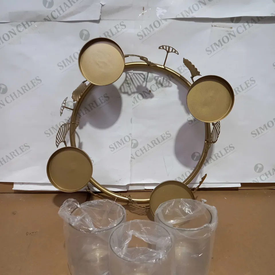 ALISON CORK GINKO CENTREPIECE CANDLE HOLDER
