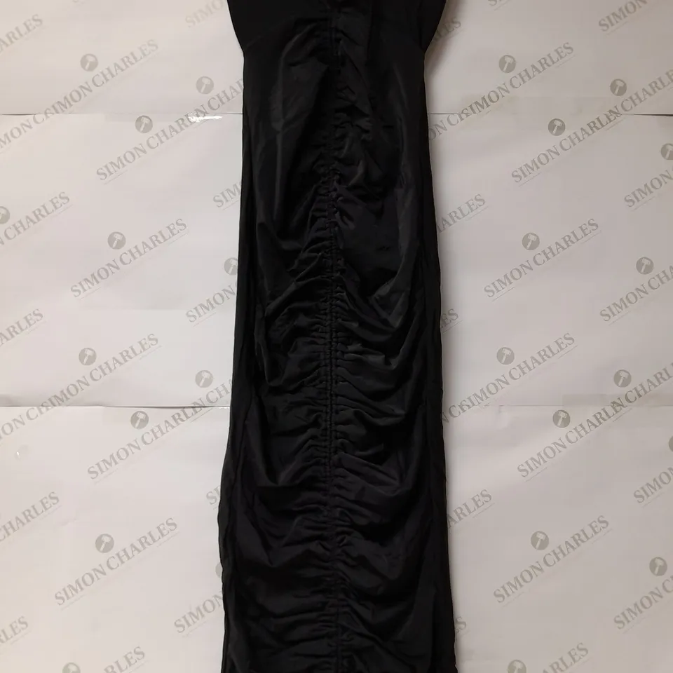 MARS THE LABEL THE WATERFALL MIDAXI DRESS IN BLACK - UK 10