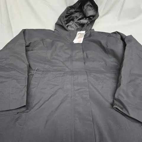 MOUNTAIN WAREHOUSE EXTREME ALASKAN WOMENS 3 IN 1 LONG WATERPROOF JACKET IN BLACK - UK 16