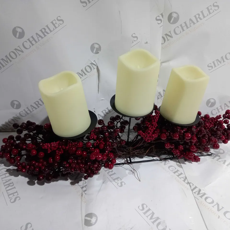 BOXED HOME REFLECTIONS MIXED BERRY CANDLE HOLDER 