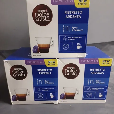 LOT OF 3 16-PACKS OF DOLCE GUSTO RISTRETTO ARDENZA COFFEE PODS