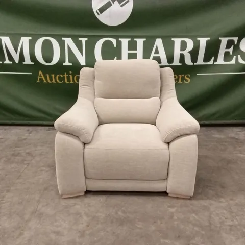 QUALITY DESIGNER ITALIAN MADE DEGANO FABRIC ARMCHAIR - BEIGE