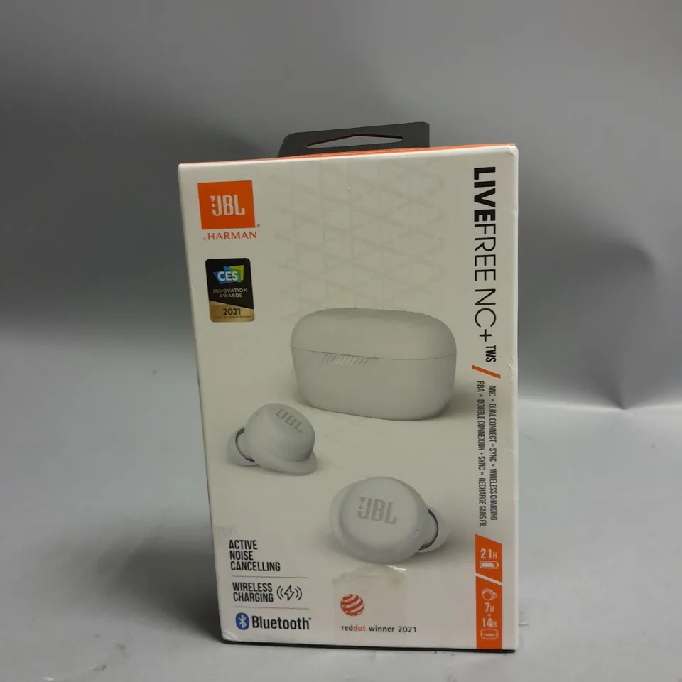 SEALED JBL LIVE FREE NC+ TRUE WIRELESS BLUETOOTH IN EAR EARPHONES WHITE