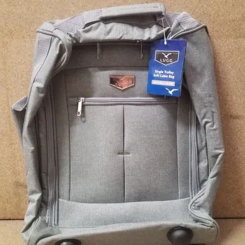 LUGG SINGLE TROLLEY SOFT CABIN BAG 44.5×35.5×19.5CM - GREY