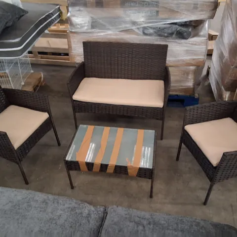 4 SEATER RATTAN GARDEN FURNITURE SET