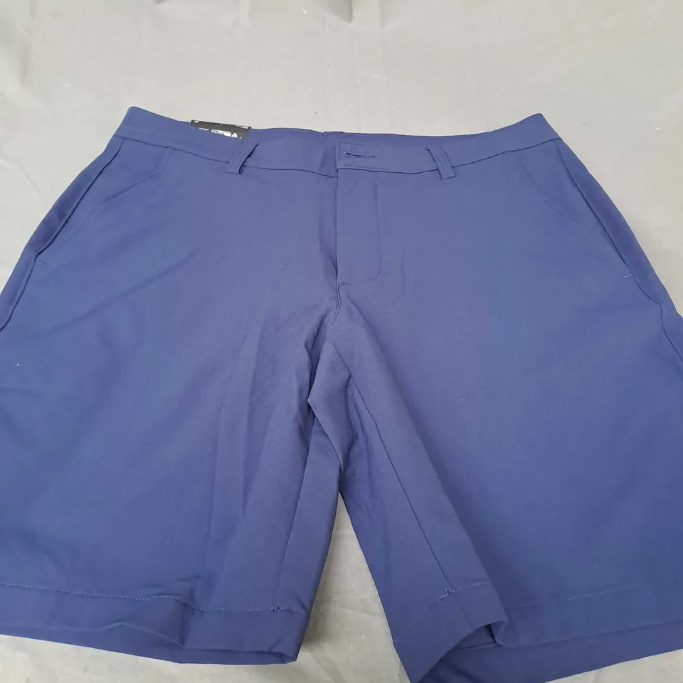 UNDER ARMOUR TECH TAPER NAVY SHORTS - SIZE 34