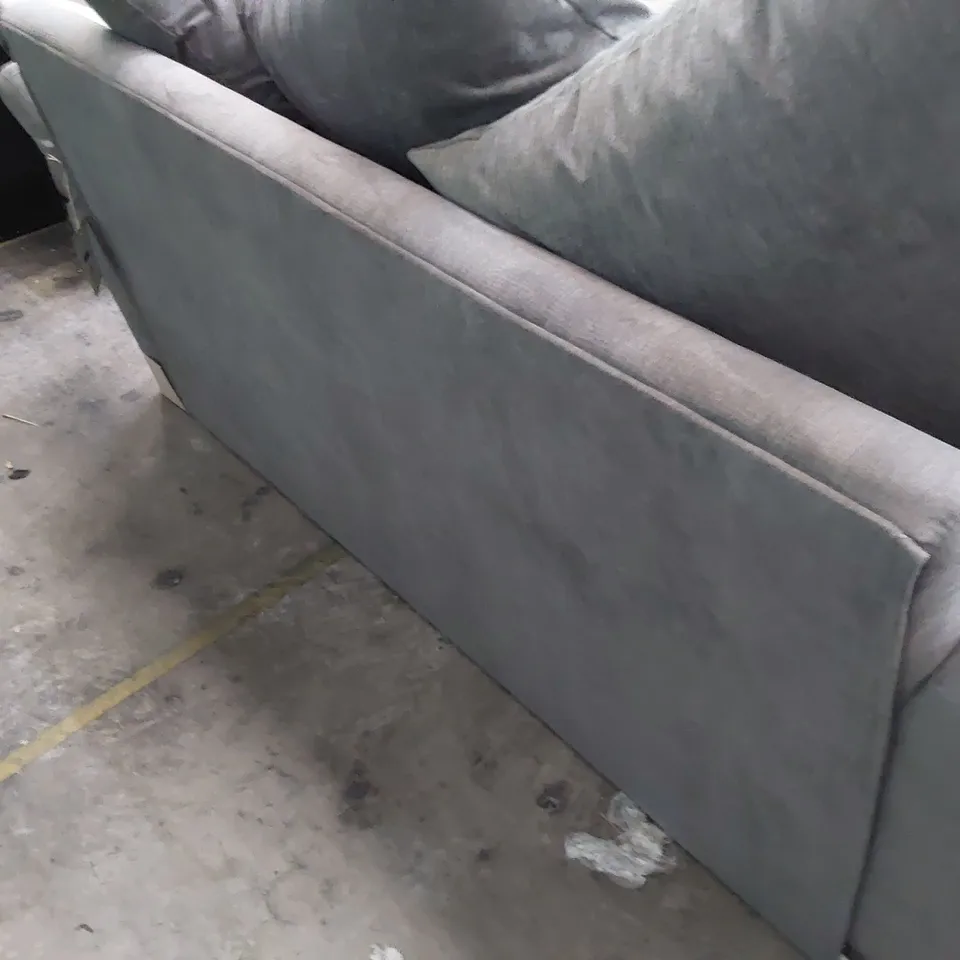 DESIGNER TWO SEATER SOFA GREY FABRIC 