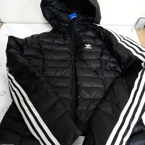 ADIDAS SLIM PADDED JACKET IN BLACK - UK 10