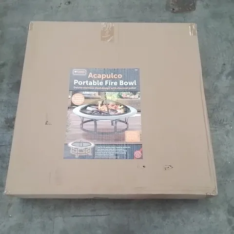BRAND NEW BOXED ACAPULCO PORTABLE FIRE BOWL