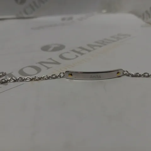PERSONALISED STERLING SILVER BAR BRACELET