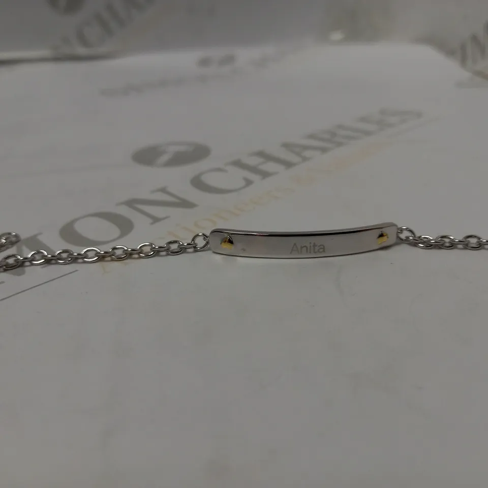 PERSONALISED STERLING SILVER BAR BRACELET RRP £55