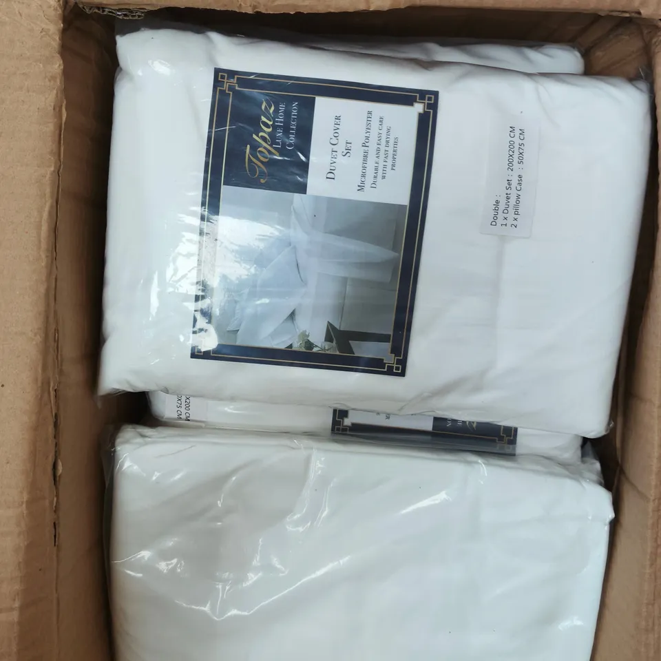 APPROXIMATELY 10 TOPAZ LUXE HOME COLLECTION DUVET COVER SETS - DOUBLE 