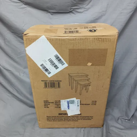 BOXED JULIAN BROWN ALDEN NEST OF TABLES - COLLECTION ONLY