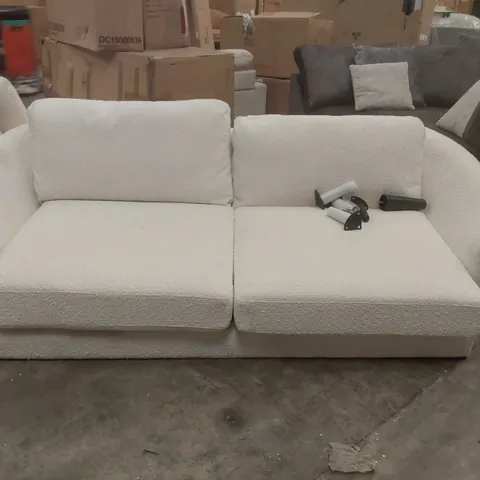 QUALITY DESIGNER FABRIC UPHOLSTERED 3-SEATER SOFA