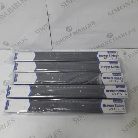 5 X SEALED VADANIA PUSH TO OPEN DRAWER RUNNERS - 400MM