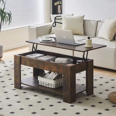 BOXED LORAYN LIFT TOP FOUR LEG COFFEE TABLE WITH STORAGE