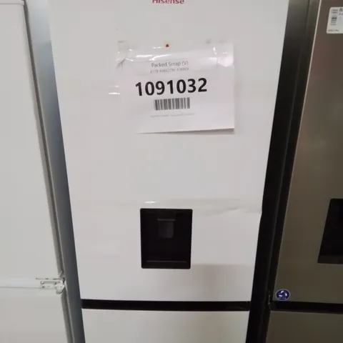 HISENSE RB390N4WWE FREESTANDING FRIDGE FREEZER IN WHITE - UNPROCESSED RAW RETURN