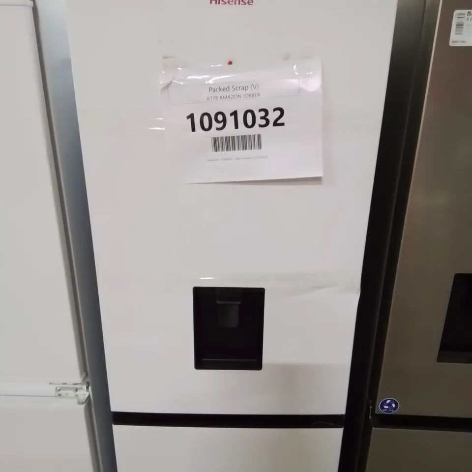 HISENSE RB390N4WWE FREESTANDING FRIDGE FREEZER IN WHITE - UNPROCESSED RAW RETURN