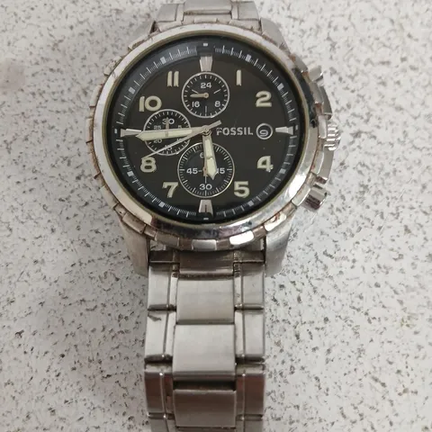 FOSSIL CHRONOGRAPH WRISTWATCH – STAINLESS STEEL, BLACK DIAL