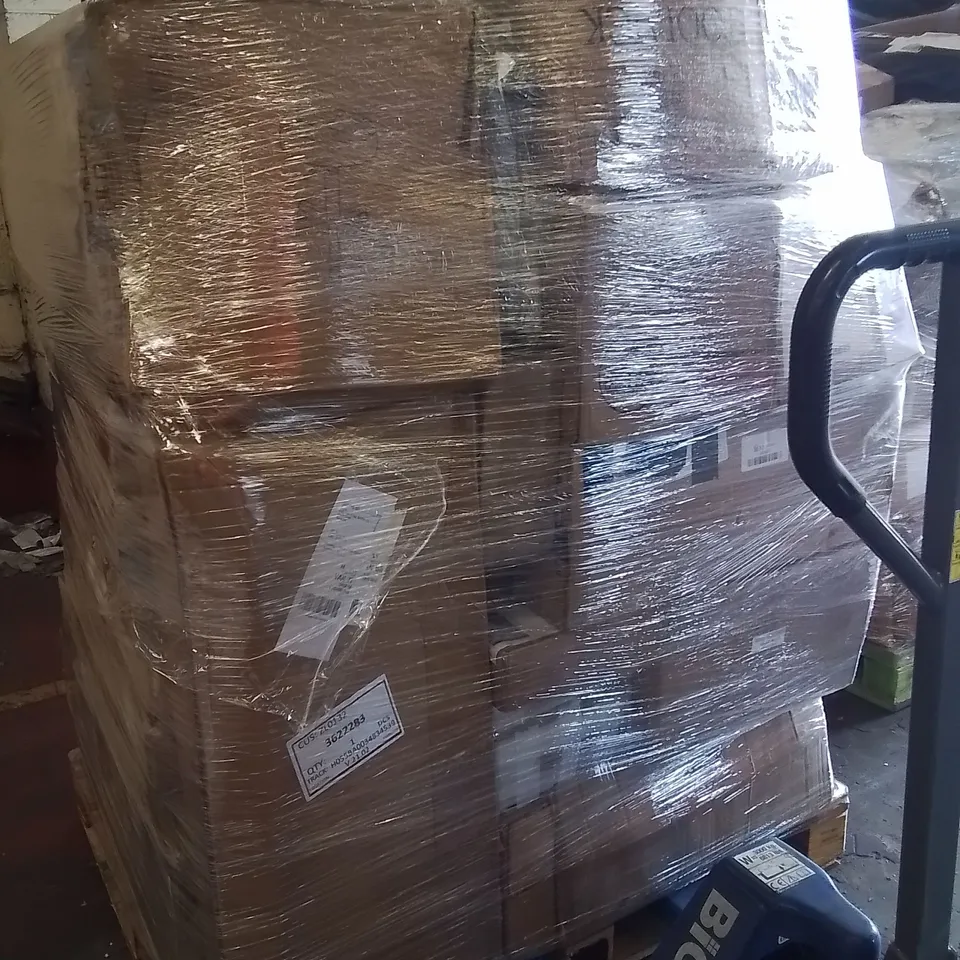 PALLET OF ASSORTED FLAT PACKED PRODUCTS AND FURNITURE TO INCLUDE;BAR STOOL,HAMMOCK CHAIR STAND,LED STRING LIGHTS,FOOD CONTAINERS,MATTRESS PROTECTOR