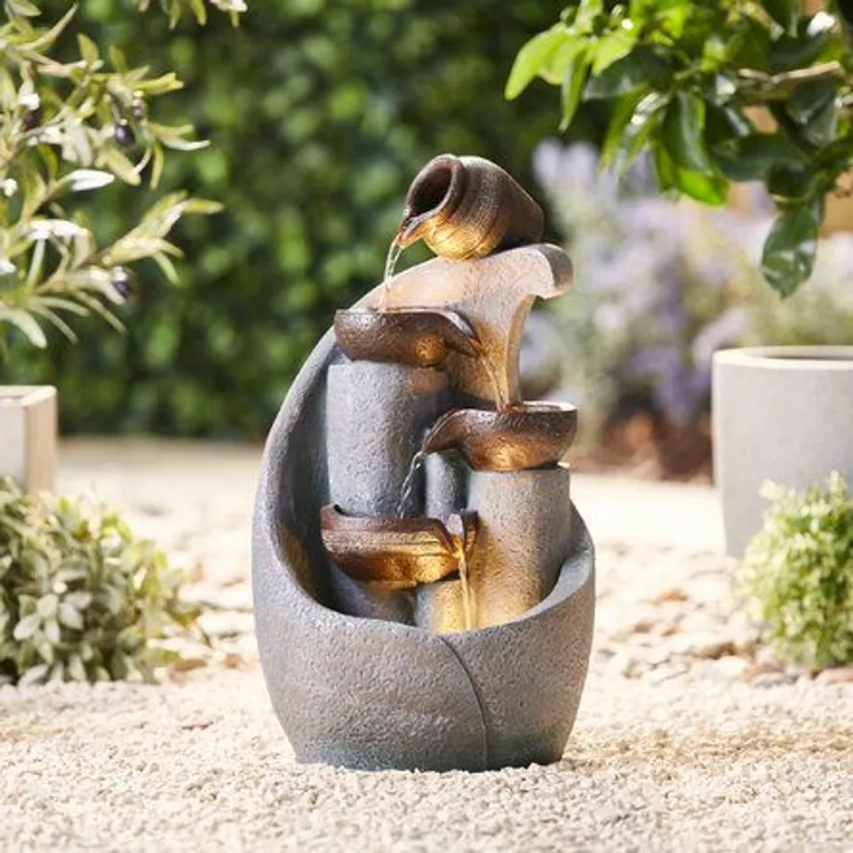 4 TIER CASCADING BOWLS AND JARS WATER FEATURE