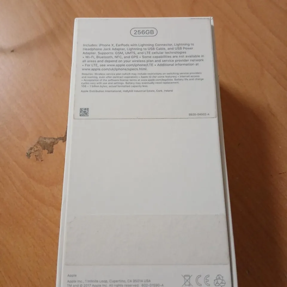 APPLE IPHONE X 256GB – SILVER – BOXED