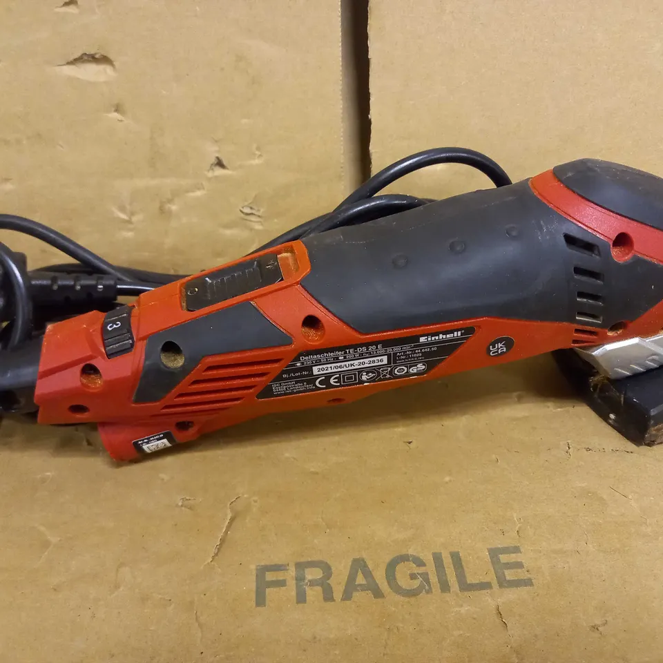 EINHELL TE-DS 20 E 200 W DETAIL SANDER WITH SOFT START AND VARIABLE SPEED 