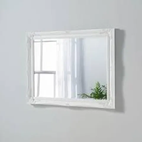 BOXED YEARN MIRROR - WHITE