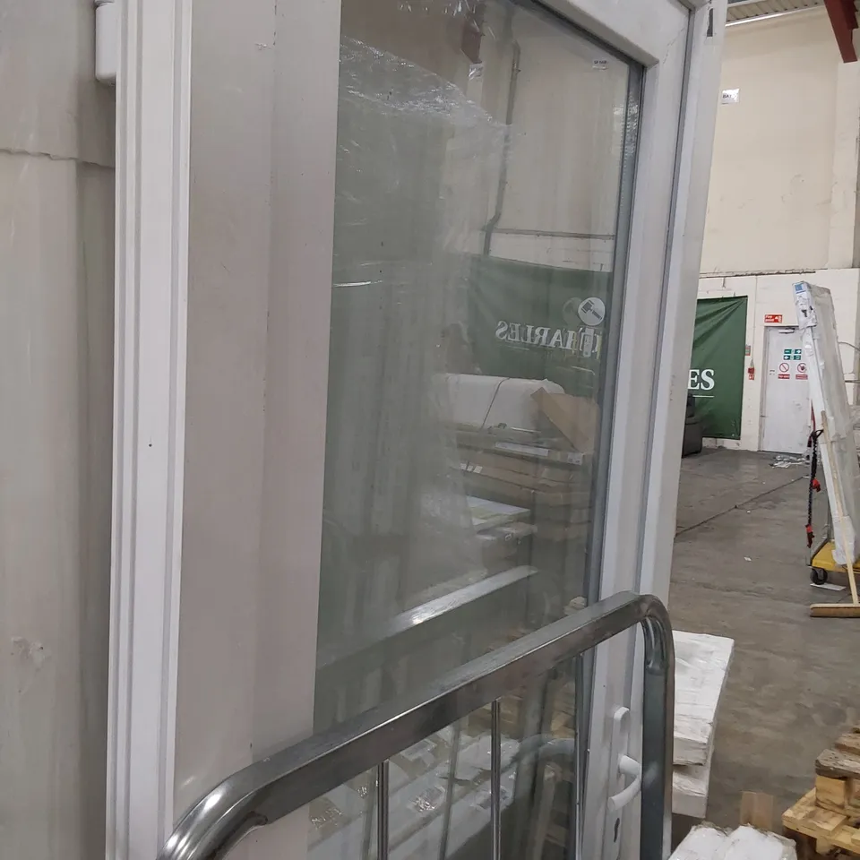 PVCU SINGKE PANEL GLAZED BACK DOOR & FRAME 842 × 2055mm