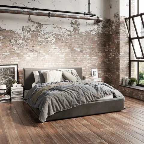 BOXED AREYON DOUBLE UPHOLSTERED BED (3 BOXES)