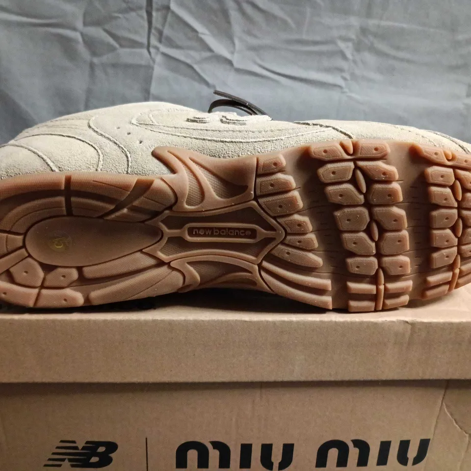 BOXED PAIR OF NEW BALANCE MIU MIU TRAINERS - SIZE 45