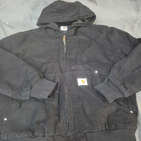 CARHARTT BLACK HOODED JACKET - SIZE UNSPECIFIED