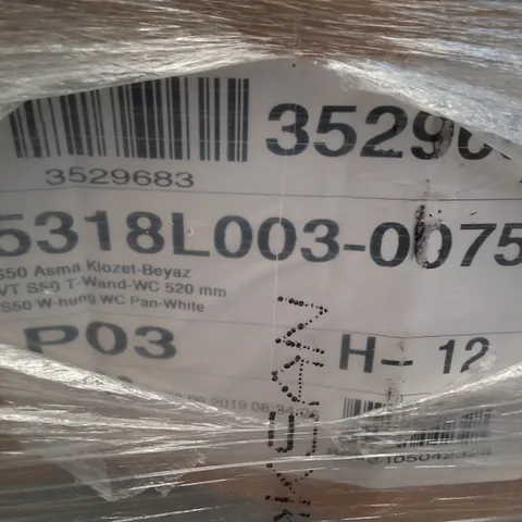 PALLET CONTAINING APPROXIMATELY 12 VITRA S50 WALL-HUNG WC PAN, 52CM