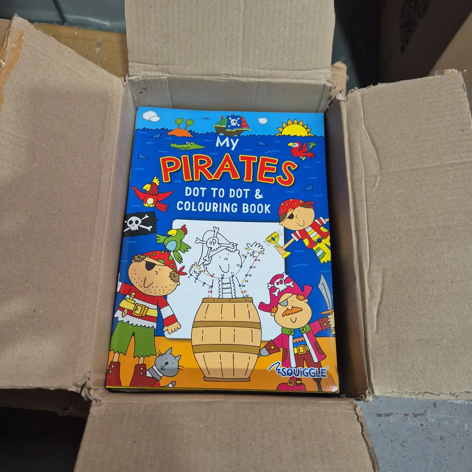 LOT OF APPROXIMATELY 20 DOT TO DOT COLOURING BOOKS INCLUDES PIRATES AND DINOSAURS