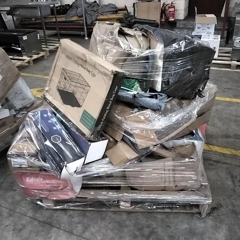 PALLET OF ASSORTED HOUSEHOLD GOODS AND INCOMPLETE FURNITURE PARTS