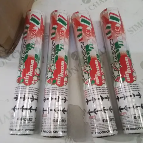 BOX CONTAINING 10 BRAND NEW LARGE AIR BOOM CONFETTI CANNONS (COLLECTION ONLY) (OVER 18)
