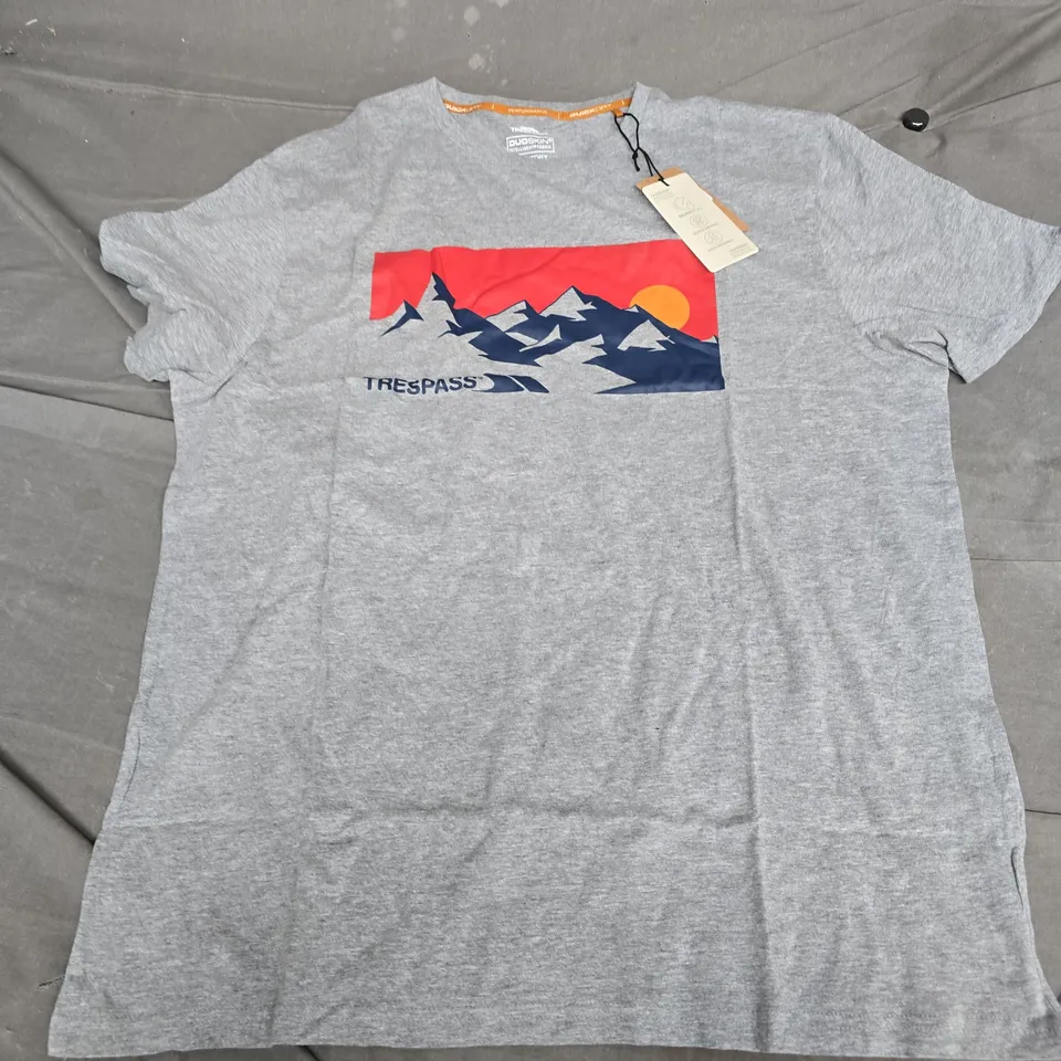 TRESPASS OLSSON 20 MD MALE T-SHIRT IN GREY - LARGE