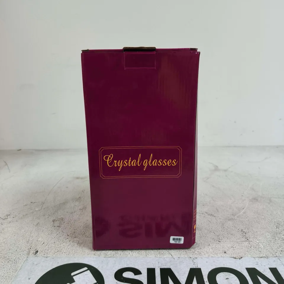 CRYSTAL GLASSES SET OF 2 BOXED