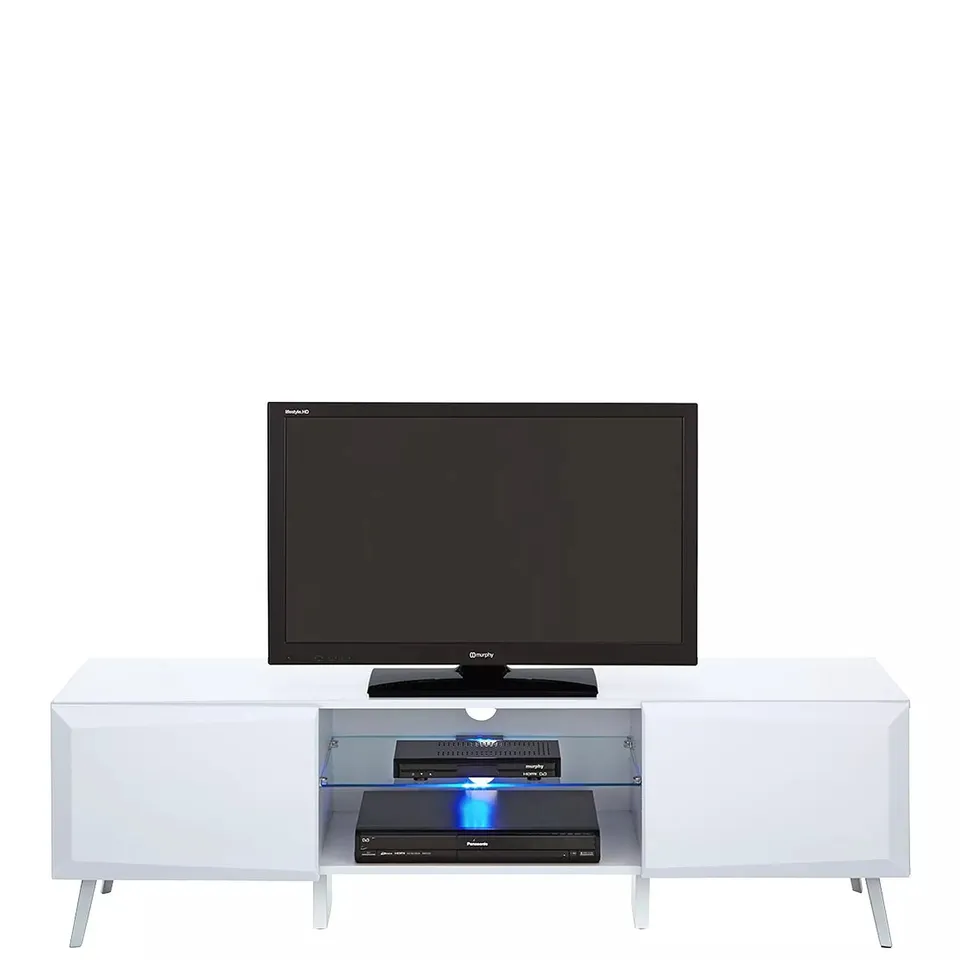 BOXED XANDER WIDE TV STAND WHITE (1 BOX)  RRP £199