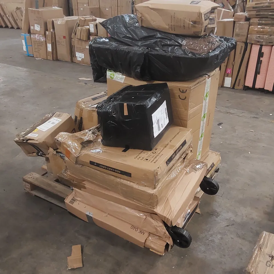 PALLET OF ASSORTED CONSUMER PRODUCT/FURNITURE PARTS ECT