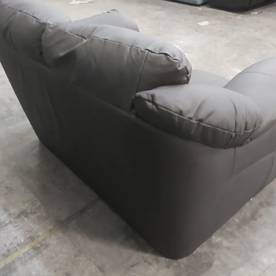 DESIGNER FAUX LEATHER 2 SEATER SOFA 