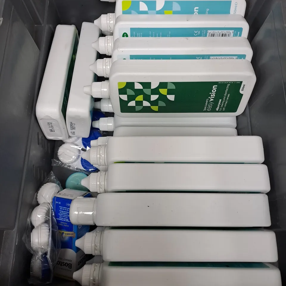 APPROXIMATELY 20 ASSORTED CONTACT LENS SOLUTIONS - COLLECTION ONLY