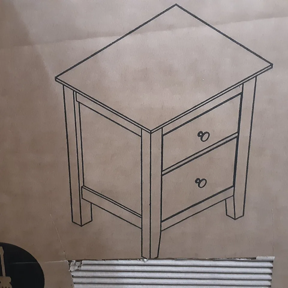 BOXED LYNTON BEDSIDE IN NAVY - H61 X W49 X D40CM 