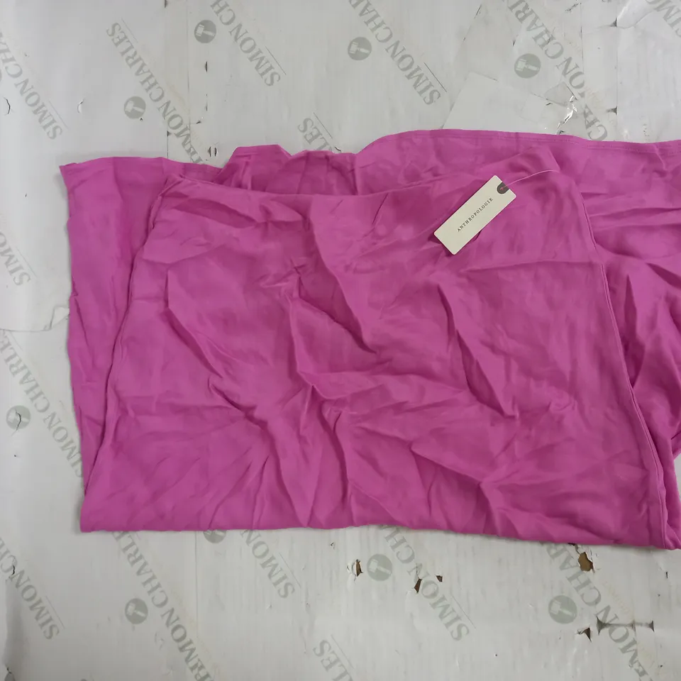 ANTHROPOLOGIE ELASTICATED WAIST MAXI SKIRT IN PINK SIZE M