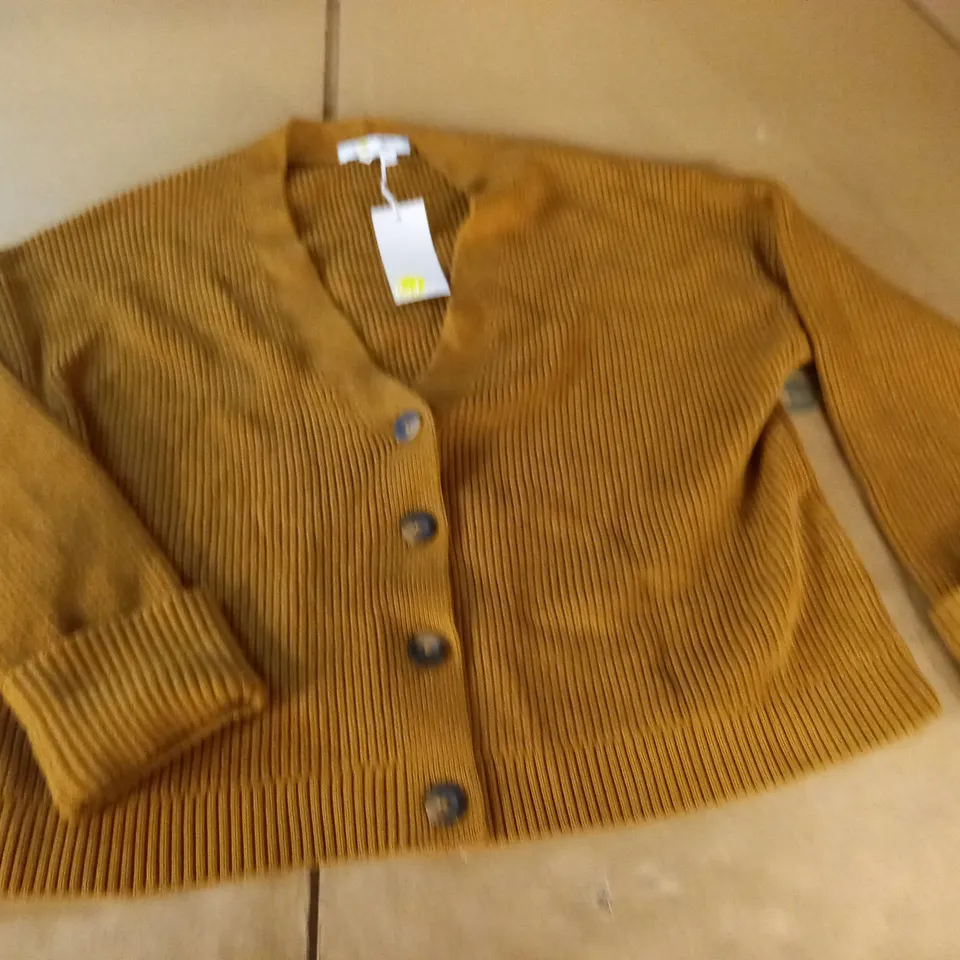 BODEN BROWN BUTTON UP CARDIGAN - S