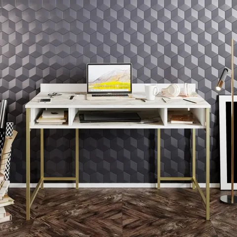 BOXED TUMATA INDUSTRIAL COMPUTER DESK STAND WITH METAL LEGS (1 BOX)