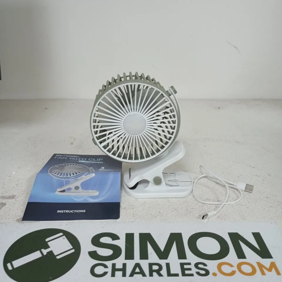MINI USB CLIP-ON DESK FAN WITH USB CABLE BOX OF 2