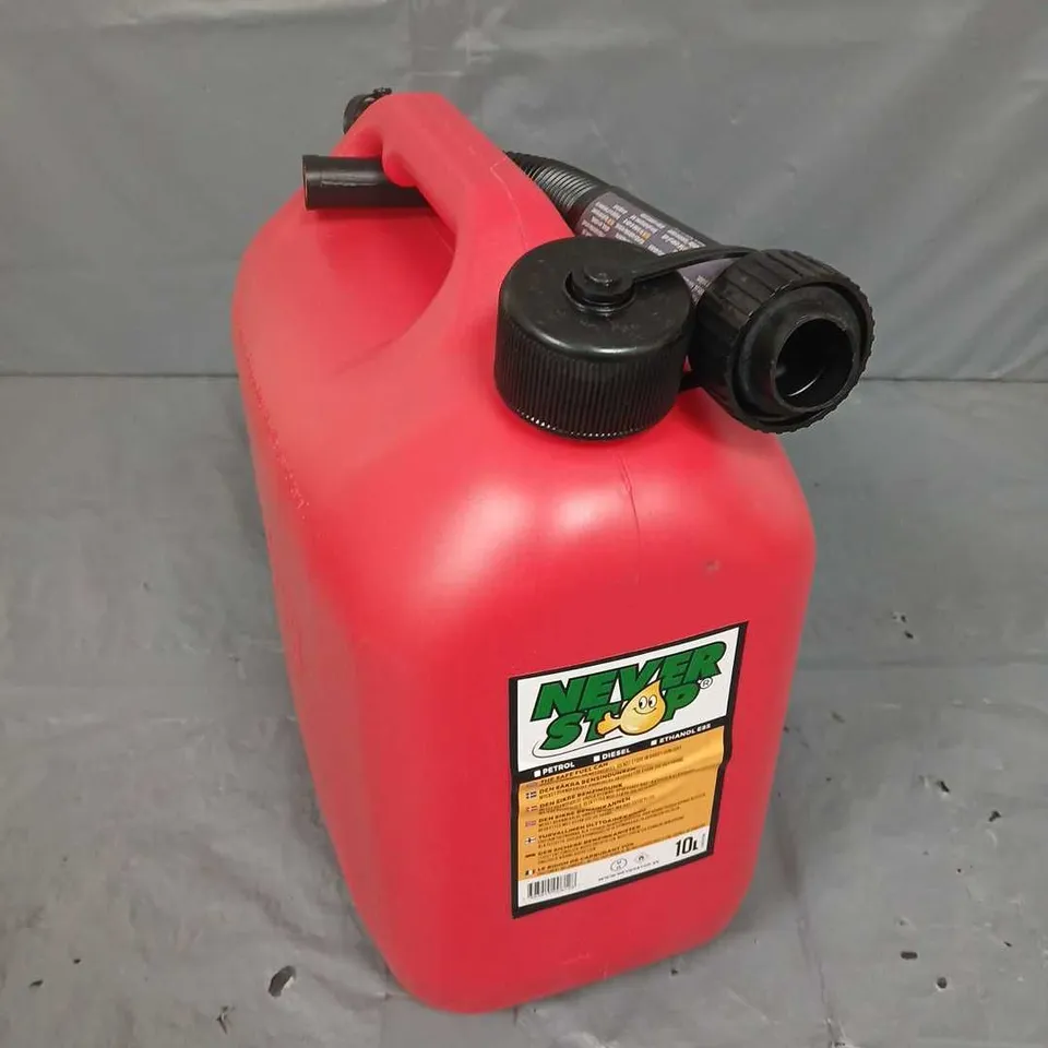 NEVER STOP SAFE FUEL CAN 