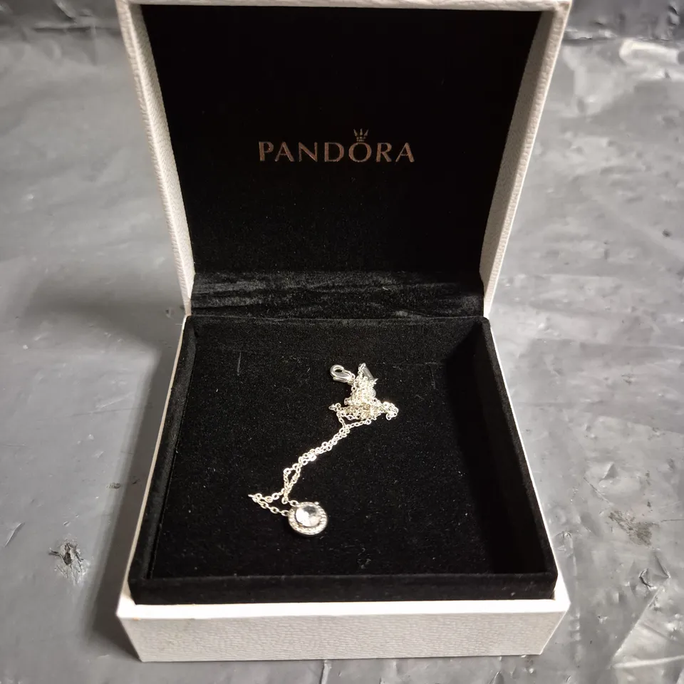 PANDORA ROUND SPARKLE HALO NECKLACE